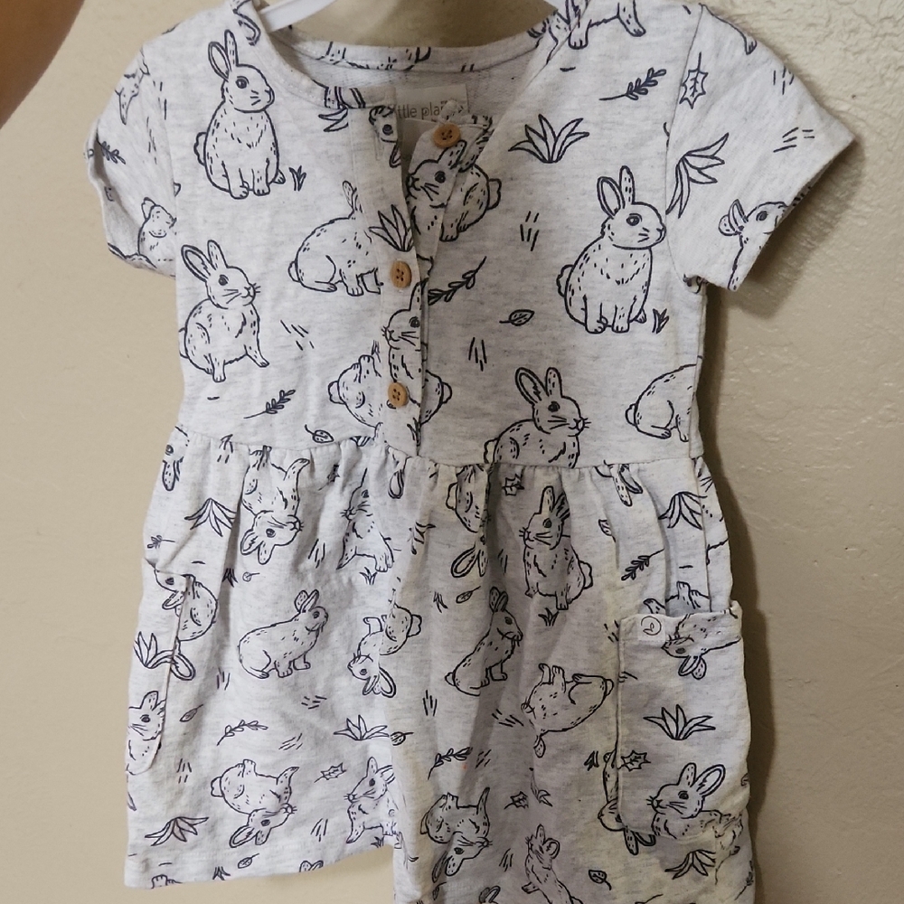 Adorable Bunny Print Dress